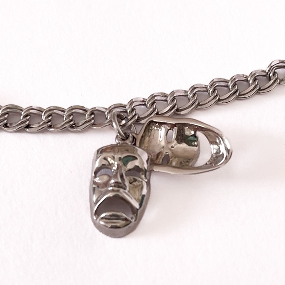 VTG Sterling Silver Charm Bracelet with 3 charms - Picture 3 of 7